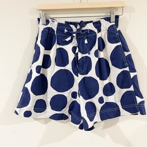 Marimekko x Uniqlo Blue and White High Waist Women's Shorts size XS